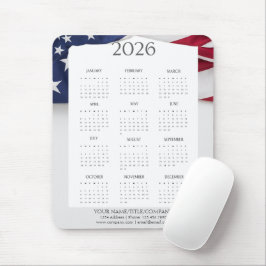 Alfombrilla De Ratón Calendario Mini Patriótico 2026