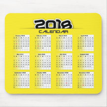Calendario Mousepad 2018