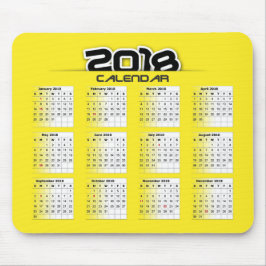 Alfombrilla De Ratón Calendario Mousepad 2018