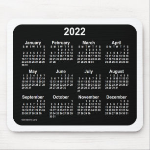 Alfombrilla De Ratón Calendario Neon Blanco 2022 de Janz Two Tone