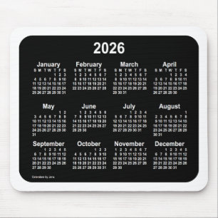 Alfombrilla De Ratón Calendario Neon Blanco 2026 de Janz Two Tone
