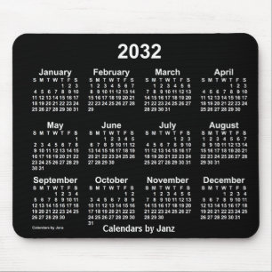 Alfombrilla De Ratón Calendario Neon White 2032 de Janz Mouse Pad
