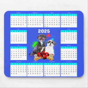 Alfombrilla De Ratón Calendario personalizable de perros chiitas zu