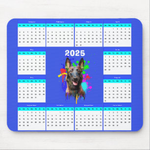 Alfombrilla De Ratón Calendario personalizable de perros malinois