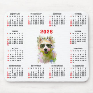 Alfombrilla De Ratón Calendario personalizable de Westie perro lindo