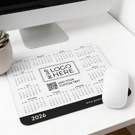 Alfombrilla De Ratón Calendario personalizado 2026 Logo de empresa