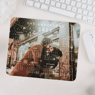 Alfombrilla De Ratón Calendario personalizado 2027 con foto