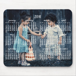 Alfombrilla De Ratón Calendario personalizado de almohadillas de ratón