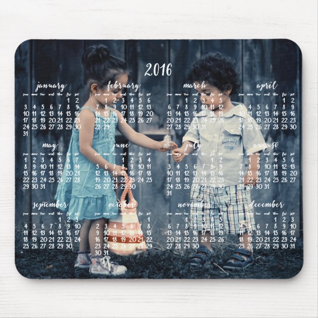 Alfombrilla De Ratón Calendario personalizado de almohadillas de ratón  (Frente)