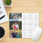 Alfombrilla De Ratón Calendario personalizado de familia de 3 Collages<br><div class="desc">Cree su propio personalizado, personalizado, color blanco y negro 2024, collage de fotos del año 3, polvo del calendario anual y bigote resistente a las manchas con espalda no deslizante, para casa y oficina. Para personalizar, simplemente agregue tres de sus familiares favoritos / hijos / bebé / mascotas / fotos...</div>