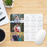 Alfombrilla De Ratón Calendario personalizado de familia de 3 Collages<br><div class="desc">Cree su propio personalizado, personalizado, color blanco y negro 2025, collage de fotos de año completo 3, polvo de calendario anual y bigote resistente a las manchas con espalda no deslizante, para casa y oficina. Para personalizar, simplemente agregue tres de sus familiares favoritos / hijos / bebé / mascotas /...</div>