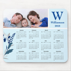 Alfombrilla De Ratón Calendario Personalizado de Fotos Familiares 2018