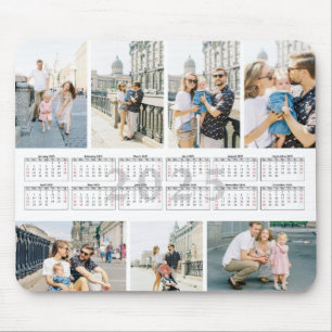 Alfombrilla De Ratón Calendario personalizado de fotos familiares 2025