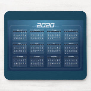 Alfombrilla De Ratón Calendario personalizado personalizado 2020