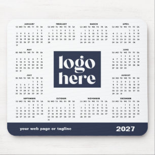 Alfombrilla De Ratón Calendario promocional del logotipo de negocios az