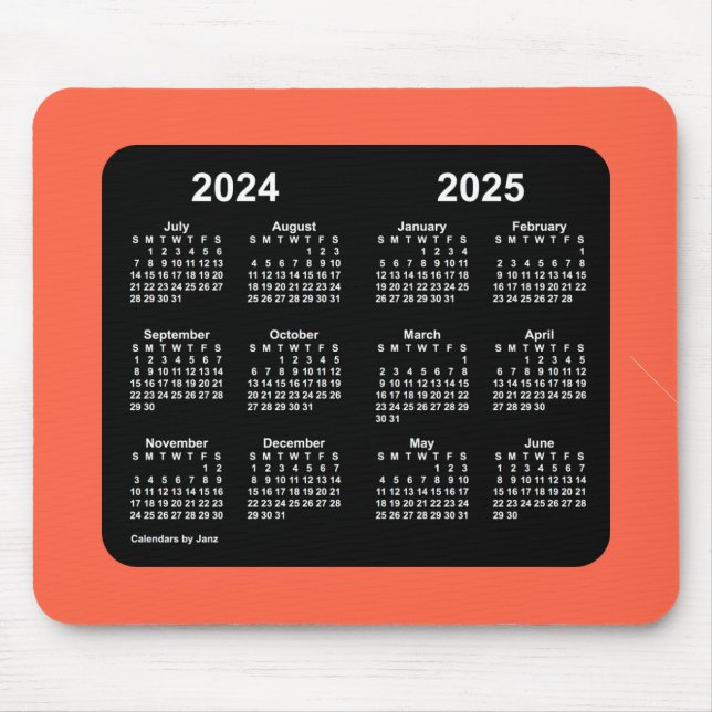 Alfombrilla De Ratón Calendario rojo del tomate 2024-2025 de Janz Mouse (Frente)