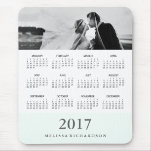 Alfombrilla De Ratón Calendario y foto de la moderna banda de tinta 201