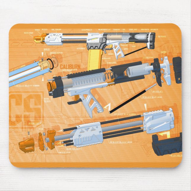 Alfombrilla De Ratón Caliburn estalló (Frente)