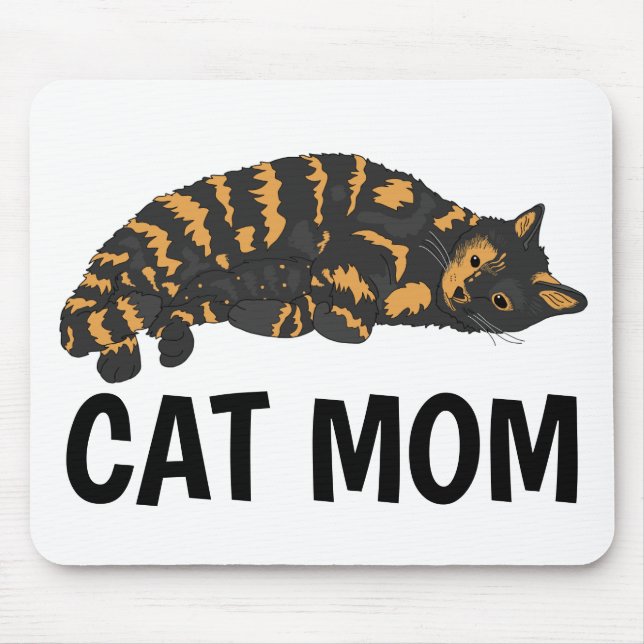 Alfombrilla De Ratón Calico Cat Mom Mousepads (Frente)