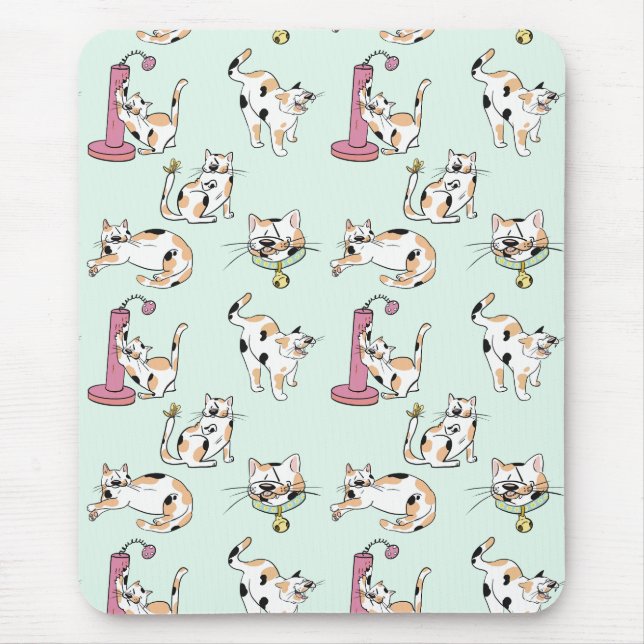 Alfombrilla De Ratón Calico Cat Mousepad (Frente)