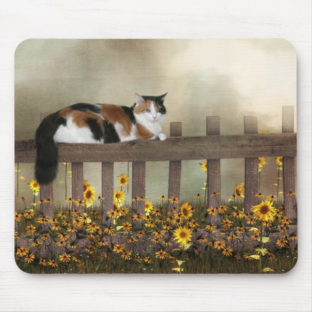 Alfombrilla De Ratón Calico kitty cat (Frente)