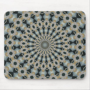 Alfombrilla De Ratón Calidoscopio de Camello y Verde Teal