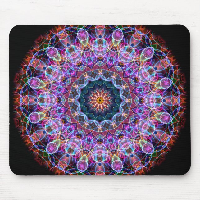 Alfombrilla De Ratón Calidoscopio Purple Lotus (Frente)