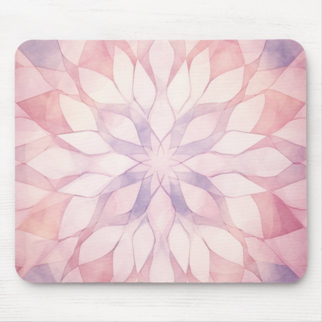 Alfombrilla De Ratón Calidoscopio Rosa (Frente)