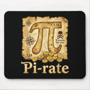 Alfombrilla De Ratón Califica el día del pirata 314 broma matemática ho