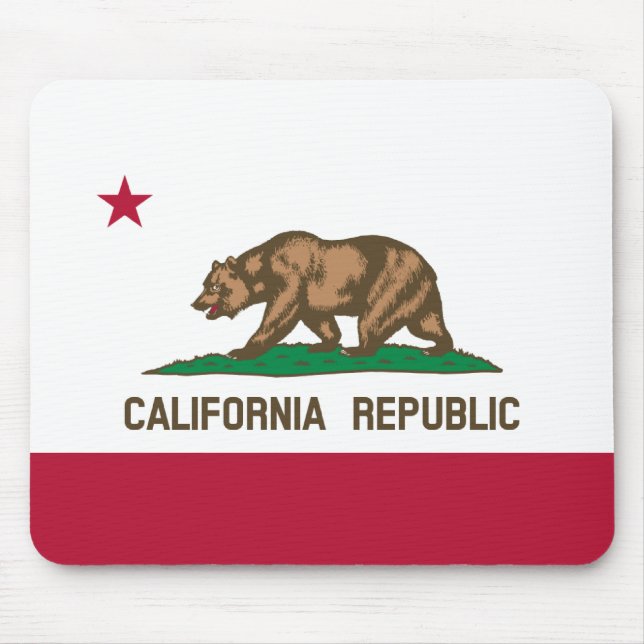 Alfombrilla De Ratón California Republic state flag standard Mouse Pad (Frente)