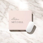 Alfombrilla De Ratón Caligrafía de guión de Moda minimalista Rubor Pink<br><div class="desc">almohadilla de ratón minimalista y moderna.</div>
