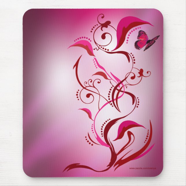 Alfombrilla De Ratón Caliope Mousepad (rojo/rosa) (Frente)