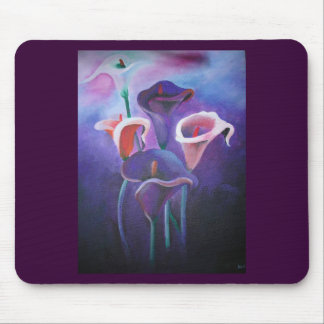 Alfombrilla De Ratón Callas Púrpura Lilac Y Arte Púrpura