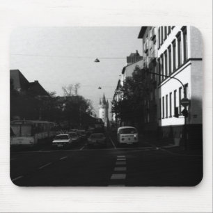 Alfombrilla De Ratón Calle de la ciudad de Frankfurt Alemania vintage 1