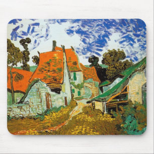 Alfombrilla De Ratón Calle del pueblo en Auvers, Vincent van Gogh