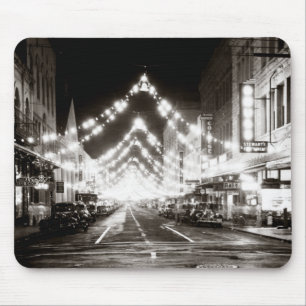 Alfombrilla De Ratón Calle Fuerte de Honolulu en 1942 de noche