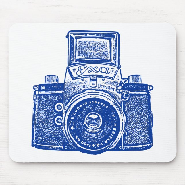 Alfombrilla De Ratón Cámara gigante de Alemania Oriental - Azul oscuro (Frente)