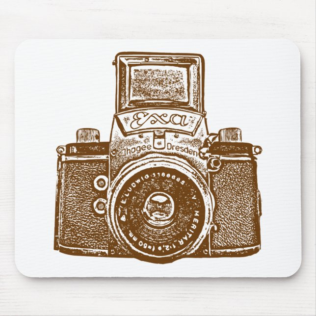 Alfombrilla De Ratón Cámara gigante de Alemania Oriental - Marrón (Frente)