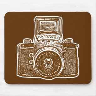 Alfombrilla De Ratón Cámara gigante de Alemania Oriental - Marrón y bla