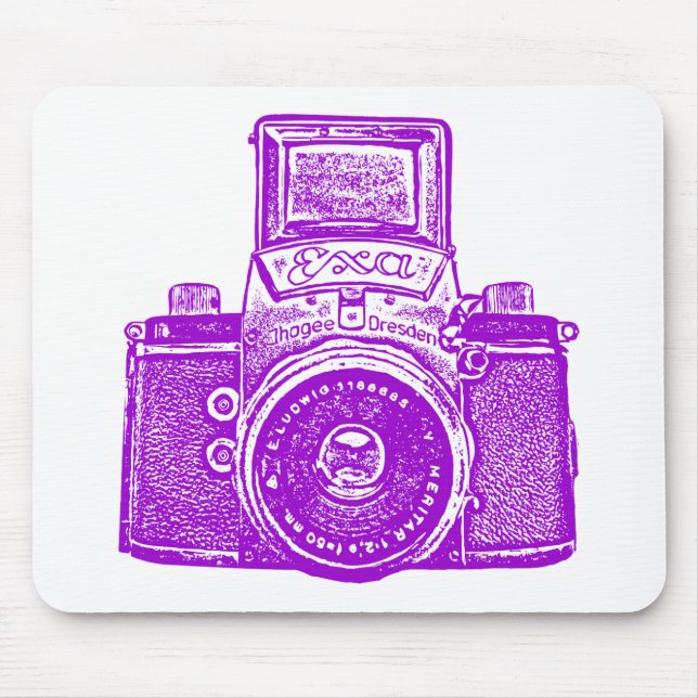Alfombrilla De Ratón Cámara Gigante de Alemania Oriental - Púrpura (Frente)