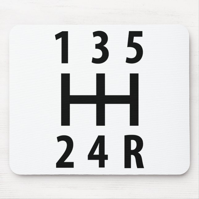 Alfombrilla De Ratón cambio de marcha auto 5 del coche (Frente)