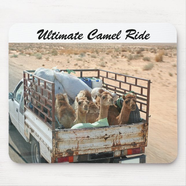 Alfombrilla De Ratón Camellos que tiran la brisa en el Sáhara Mousepad (Frente)