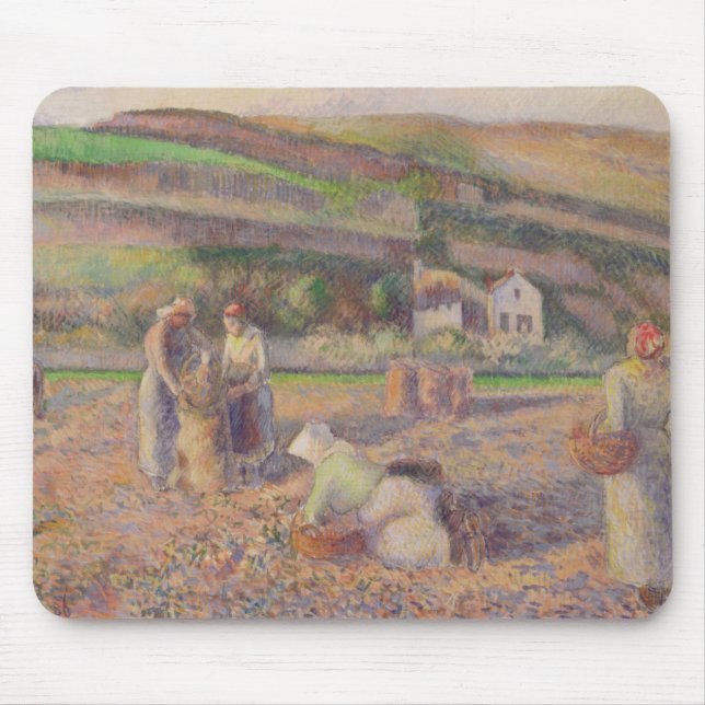 Alfombrilla De Ratón Camille Pissarro el | la cosecha de la patata (Frente)