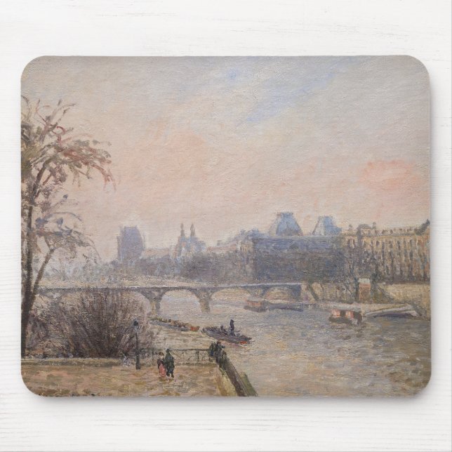 Alfombrilla De Ratón Camille Pissarro - El Sena y el Louvre (Frente)