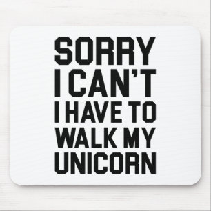 Alfombrilla De Ratón Camina mi unicornio