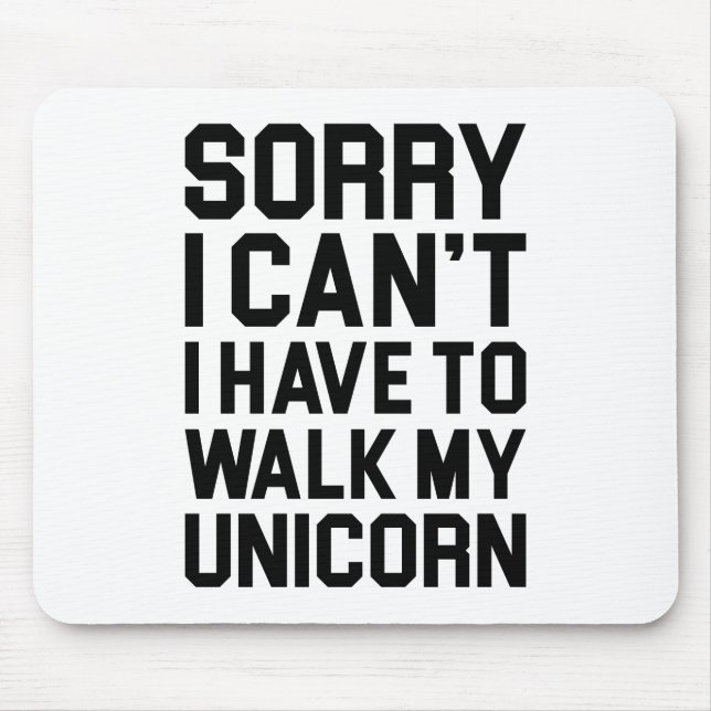 Alfombrilla De Ratón Camina mi unicornio (Frente)