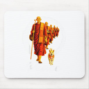 Alfombrilla De Ratón Caminar por la paz monjes budistas paz aloka perro