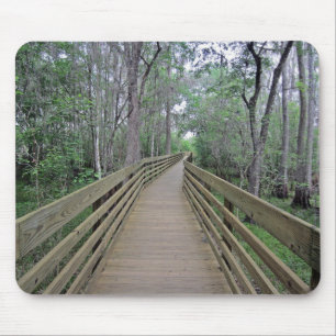 Alfombrilla De Ratón Caminata por el bosque foto en un