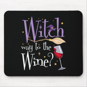 Alfombrilla De Ratón Camino Bruto A La Bebida De Halloween Vino Para Wi