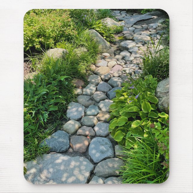 Alfombrilla De Ratón Camino de piedra en el jardín | naturaleza | vida  (Frente)